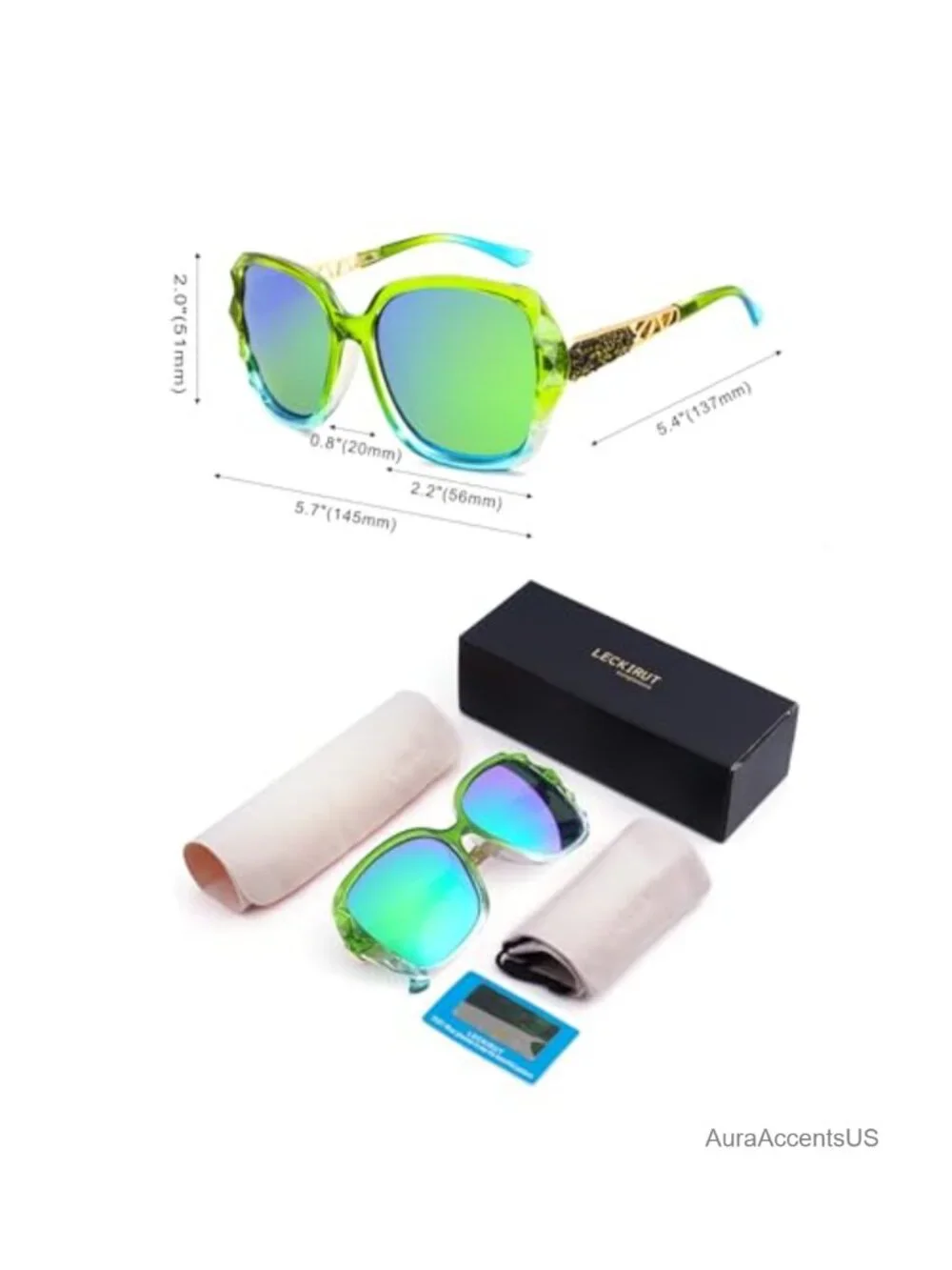 Oversized Polarized Sunglasses for Women UV400 Full Protection